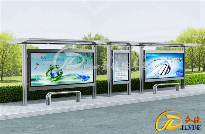全款概念，多功能候车亭灯箱，发往广东候车亭实景
