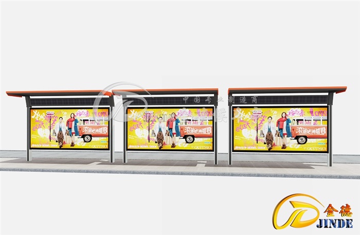 湖北候车亭实景