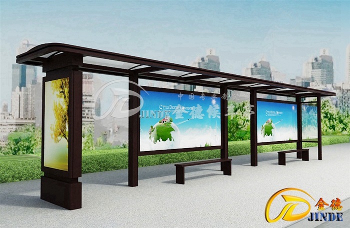 南京型材候车亭实景