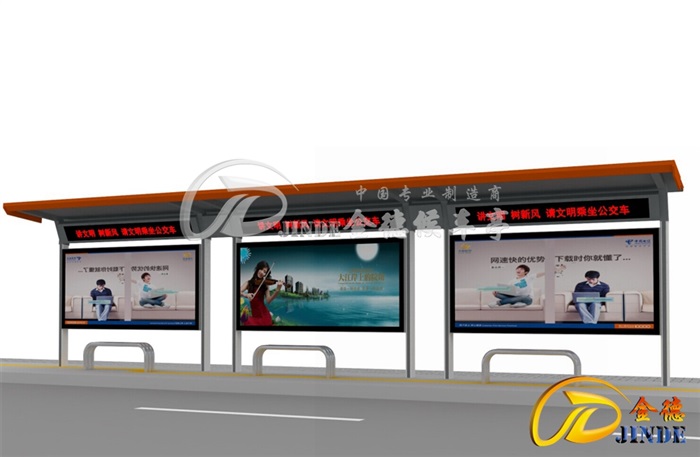 山东候车亭实景