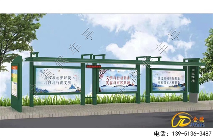 浙江候车亭安装使用中
